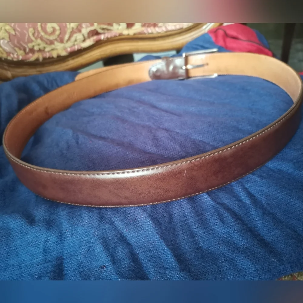 MARTIN DINGMAN Genuine Coachman Leather   Belt in Brown
